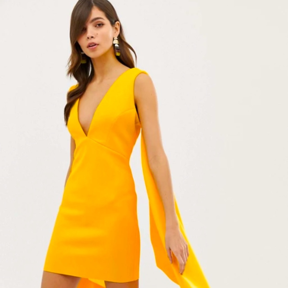 ASOS premium cape back mini dress